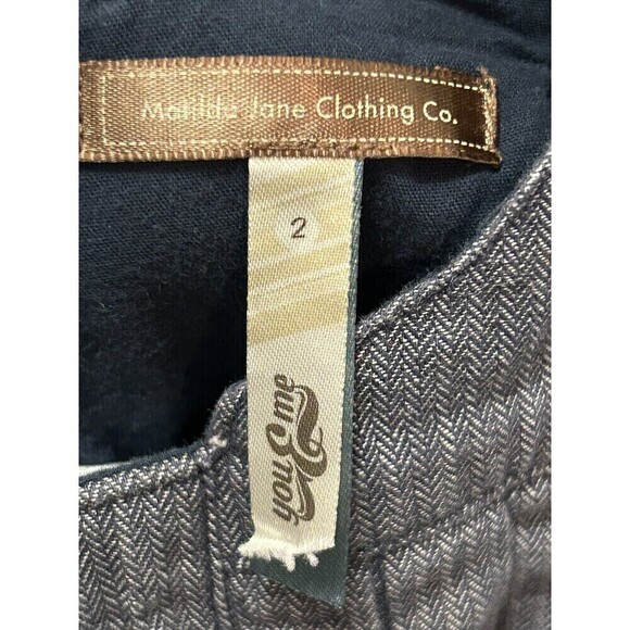 Matilda Jane Chambray Dress Girls You & Me Blue Lined Jumper Toddler Size 2 - Picture 9 of 14